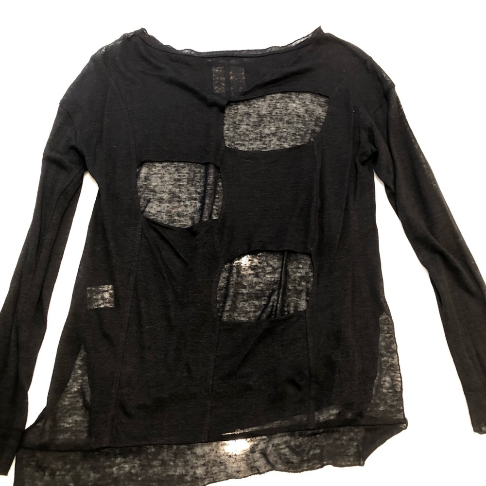 Chaser Sheer Long Sleeve With Back Cut-Outs